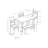 Reha 5 Piece Dining Set, Rectangular Table, 3 Chairs, Bench-100931189-100931188-100914590