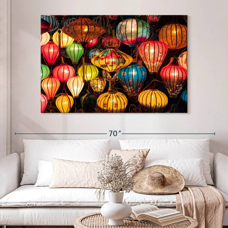 Kerner Glowing Chinese Lanterns, 34" H x 51" W