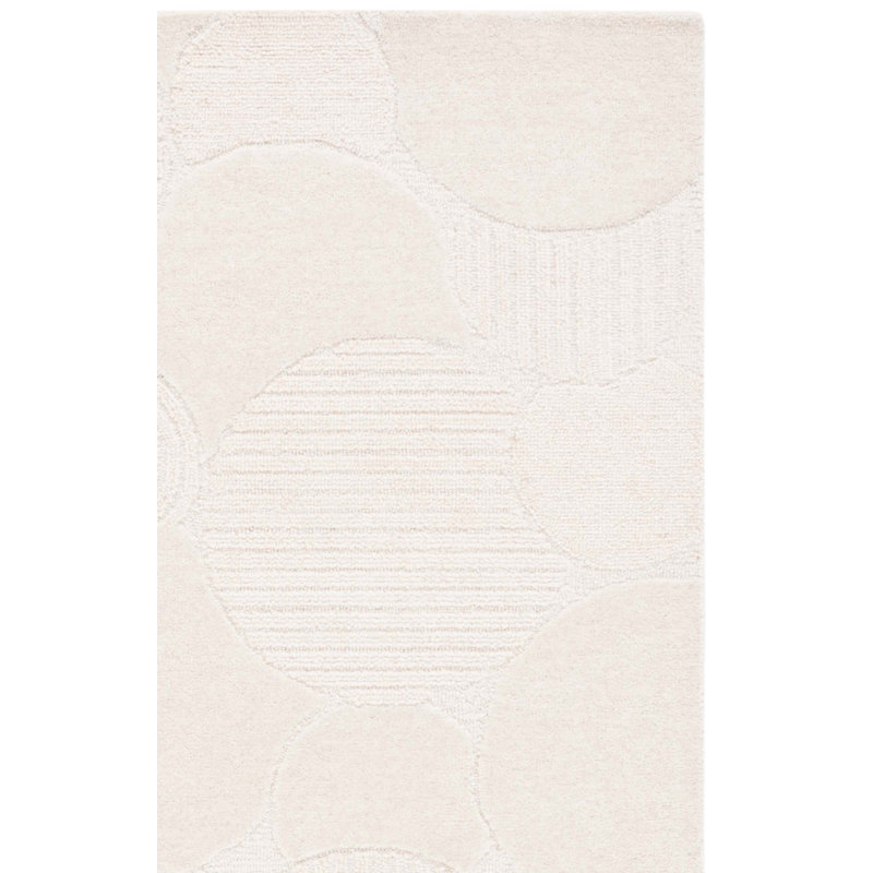 Maryorie Ebony Hand Tufted Wool/Cotton Abstract Rug in Ivory, Rectangle 8' x 10'