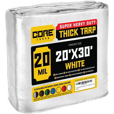 20 Mil Heavy Duty Polyethylene Tarp, Waterproof, UV Resistant