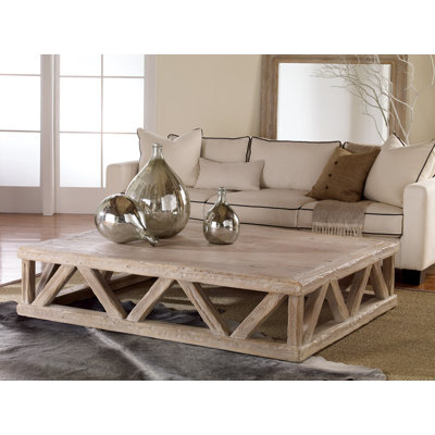 Architectural Solid Wood Cocktail Table