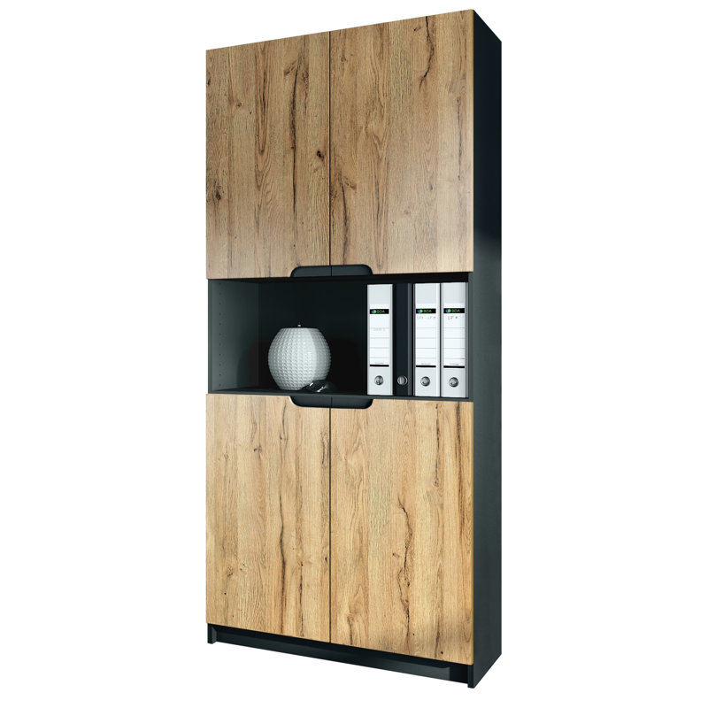 Mazeppa 4 -Door 4 -Shelf, Oak Nature