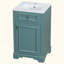 Meuble-lavabo de salle de bain avec lavabo en céramique, porte à fermeture douce, tablette réglable et support de rangement fixé à la porte - idéal pour les petites salles de bain-1954736136