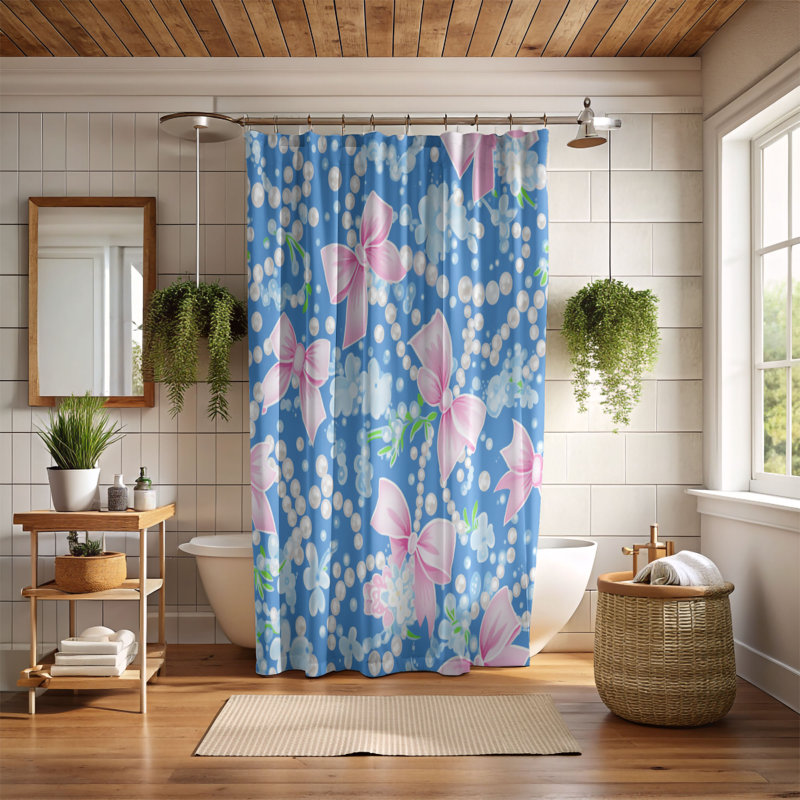 Rideau de douche standard 1 pièce Pearl, H 74 po x l 71 po