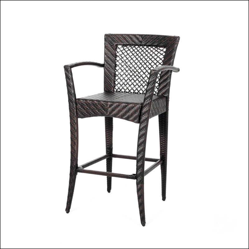 Outdoor 46" Wicker Barstool