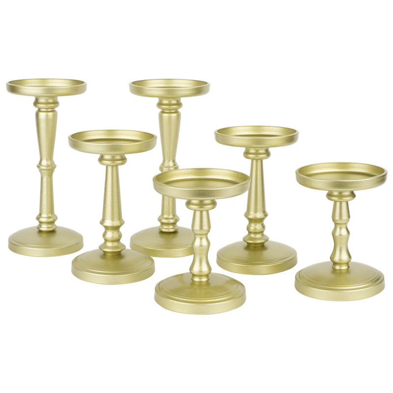 6 pièces ourlet de table en métal 10 po, Or