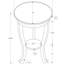 Table d'appoint, 2 niveaux, chambre à coucher, bout, lampe, table de chevet, ronde, table d'appoint, placage brun, traditionnel