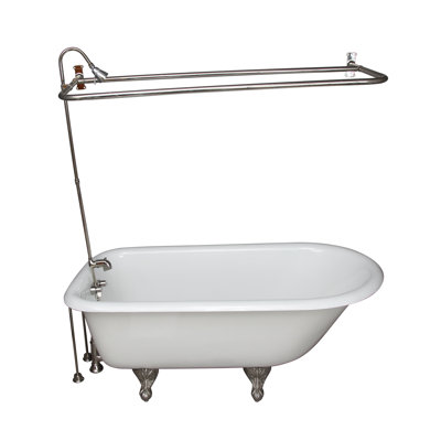 60'' x 30'' Freestanding Soaking Cast Iron Bathtub