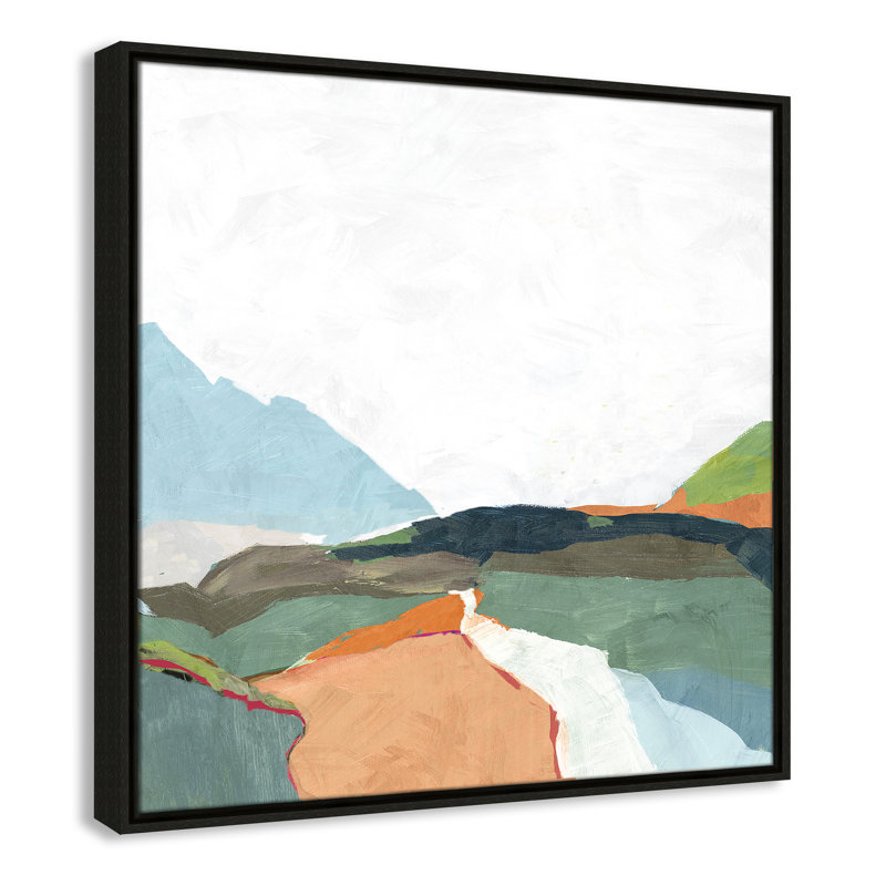 Addy April Morning - Peinture sur toile à cadre flottant, H 25,5 po x l 25,5 po, Espresso