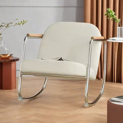 Chaise berçante ergonomique imperméable en similicuir