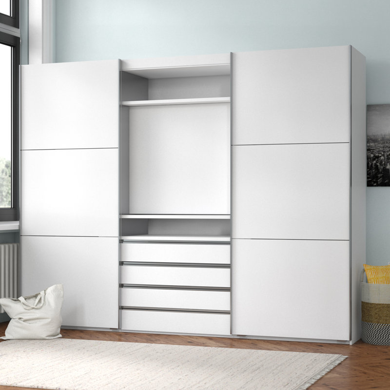 Branchburg 2 Door Manufactured Wood Wardrobe, White