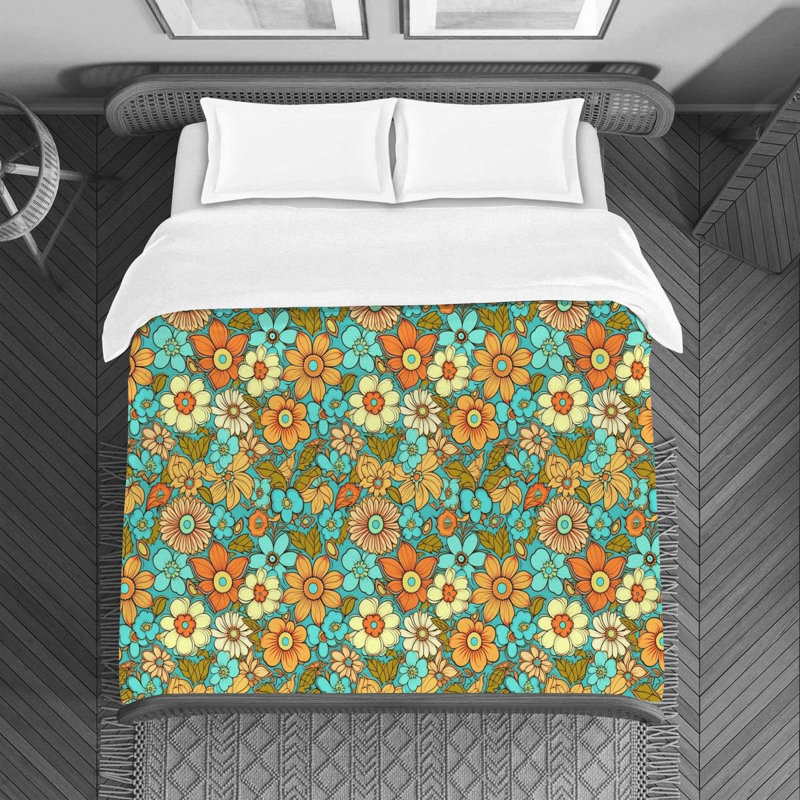 Housse de couette Retro Floral, Housse de couette grand