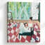 «Woman at Red Checkerboard Table», art mural-467481642-467481646