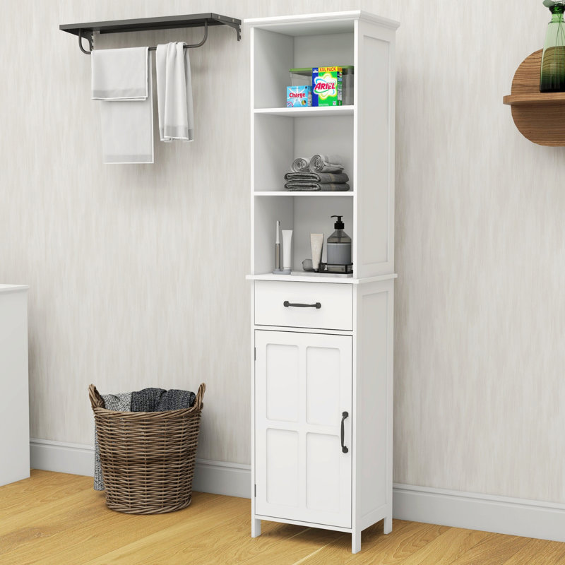Armoire de rangement, armoire sur pied avec 1 porte et 1 tiroir, armoire de rangement décorative pour la maison