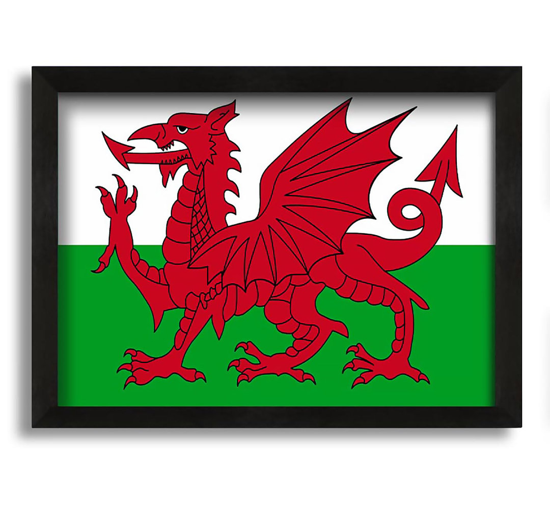 Gerahmtes Leinwandbild Welsh Dragon 1