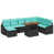 Coussin bleu / cadre noir est en rupture de stock