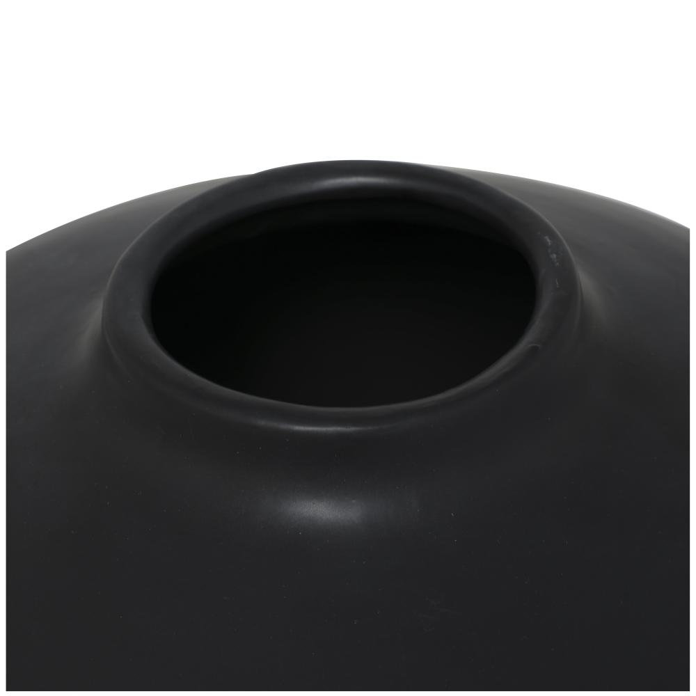 Mable Ceramic Table Vase, Black