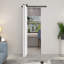 Porte de grange en panneau de fibres à densité moyenne à 6 panneaux 36 po x 80 po avec quincaillerie coulissante 36 po x 80 po-126021688-126021684