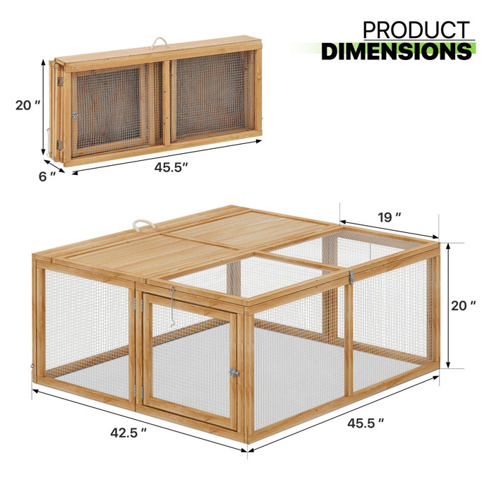 Archie & Oscar™ Leithgow Weather Resistant Rabbit Portable Hutch ...