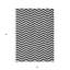 Tapis intérieur / extérieur lavable à chevrons noir et ivoire 5 pi x 8 pi HomeRoots