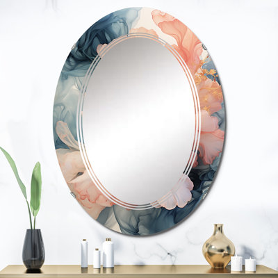 Leaview Glass Frame Oval Mirror