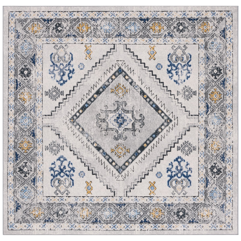 Odyssey Performance Oriental Rug, Square 6'7"
