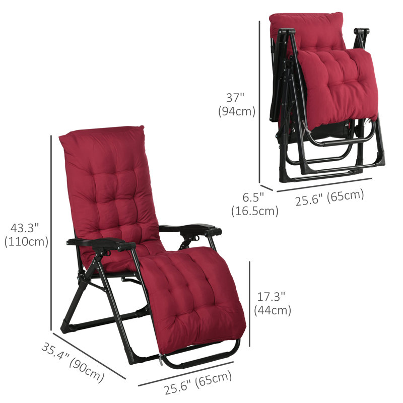 Coussin de chaise inclinable et inclinable, Rouge