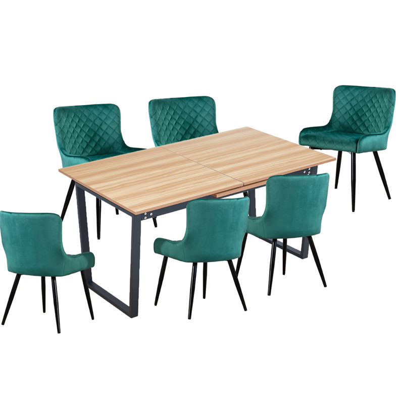 Kayleen 6 - Person Dining Set, Green