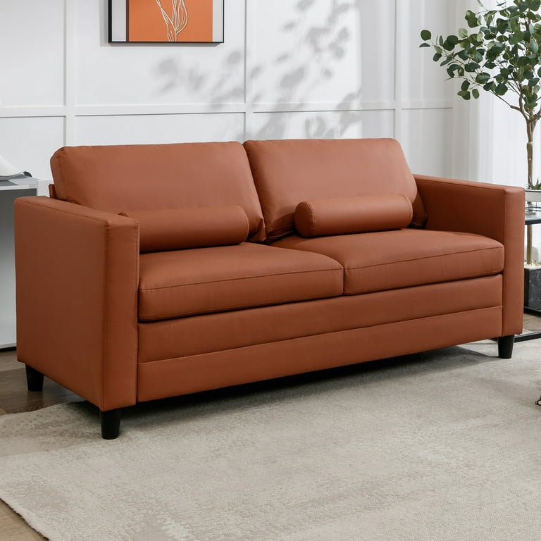 Fowzia 50.07'' Faux Leather Sleeper Sofa