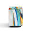 Table basse carrée moderne en verre et table de bout 22 "H Graffiti Abstract Art, ensemble de 2 pièces