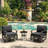 28.5" wide Outdoor Metal Patio Glider Swivel Chair-827246116