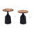 Chrystian Solid Wood Top End Table Set
