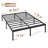 14" Metal Bed Frame, No Box Spring Needed, Slots for Headboard Attachment, No Noise-1730873371