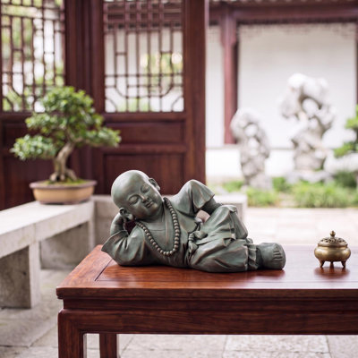 Statue de jardin bouddha pour bébé repose-serene