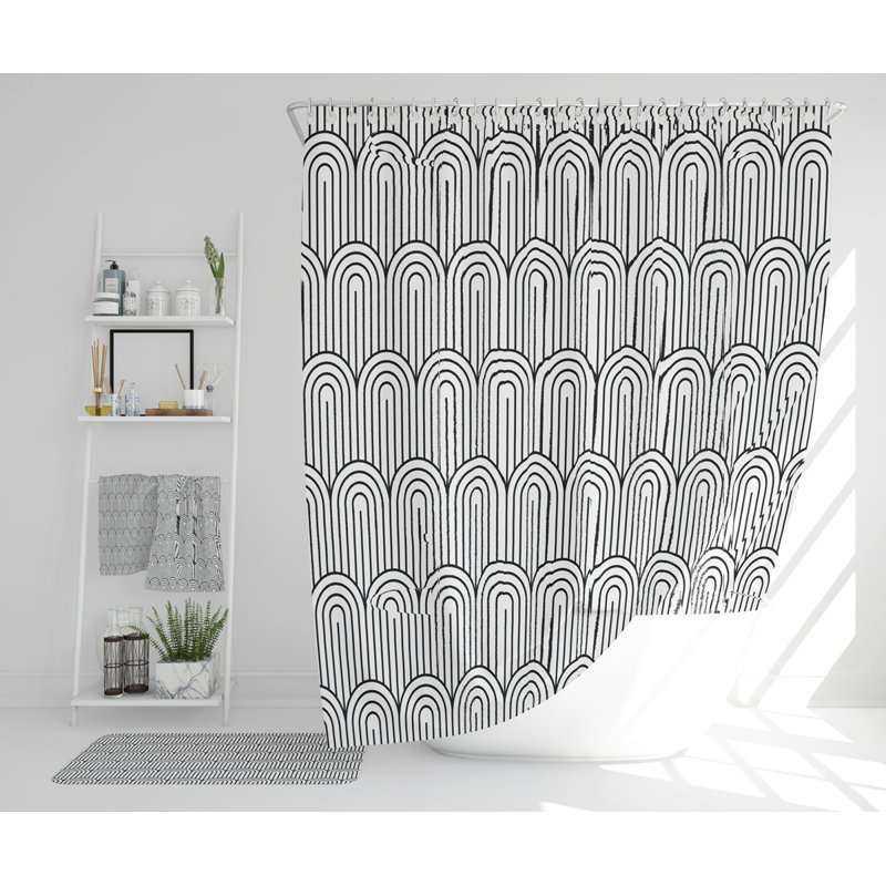 Negasi Polyester Shower Curtain Set