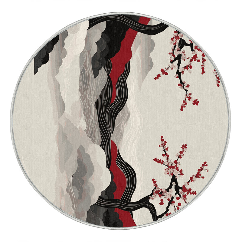 Petal Path Rug, Round 5'
