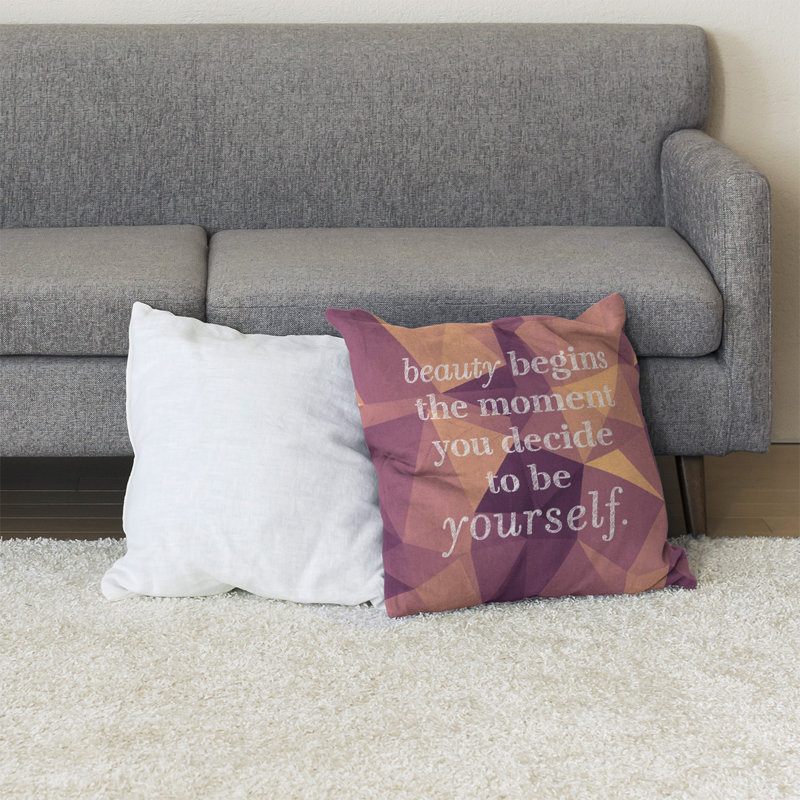 Coussin de sol de pierres précieuses True Beauty, H 28 po x l 28 po, Morganite