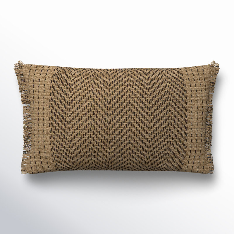 Housse et insert de coussin rectangulaire Carey, Naturel, Plumes