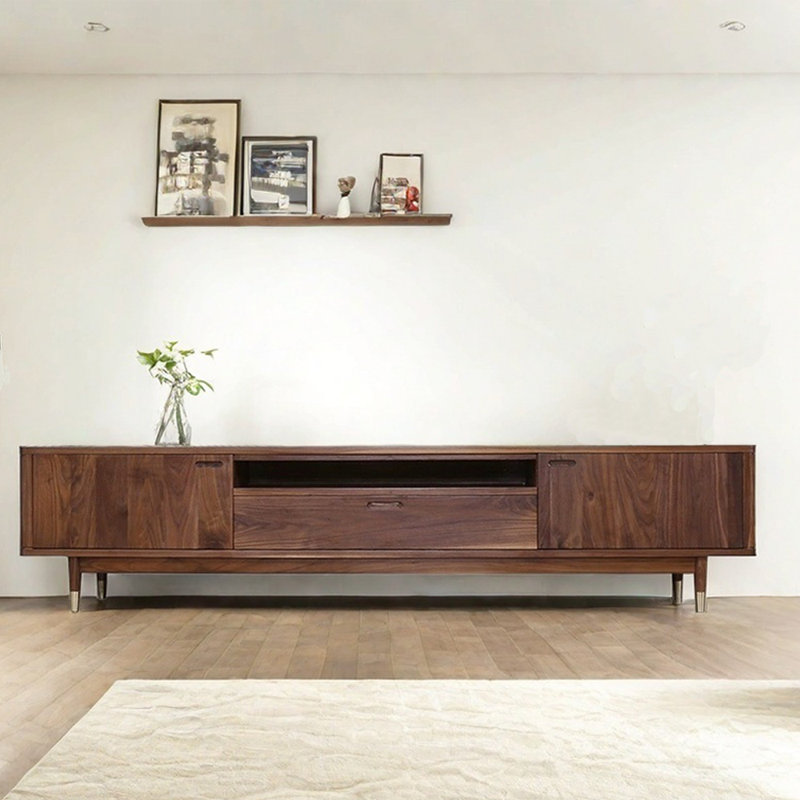 Nordic style solid wood TV cabinet, 82.68"