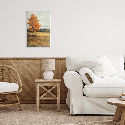 «Orange Tree Landscape», plaque murale par Petal Prints Design