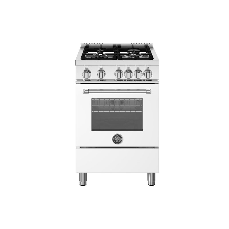 Master Series All-Gas Range 24" - 4 Burners - Gas Oven, Matt White, Natural Gas