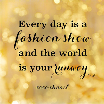 «Fashion Quotes II» par Sue Schlabach, art mural encadré