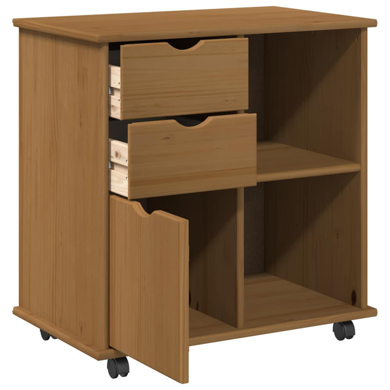 Solid Wood Standard Accent Cabinet, Honey Brown