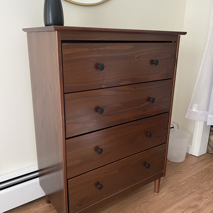 Wade Logan Bhuneshwar Solid Wood 4-Drawer Dresser & Reviews | Wayfair Wade Logan Bhuneshwar Solid Wood 4-Drawer Dresser & Reviews | Wayfair