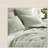 Modern Bedding Sets, 3 Piece Cotton Muslin Quilt Set, Sage Full Queen