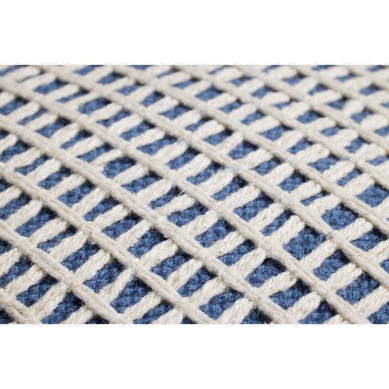 Coussin décoratif Loloi PLL0119, Polyester/ Bourre en polyester, Bleu/Ivoire