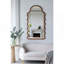 Miroir arqué en bois avec cadre unique