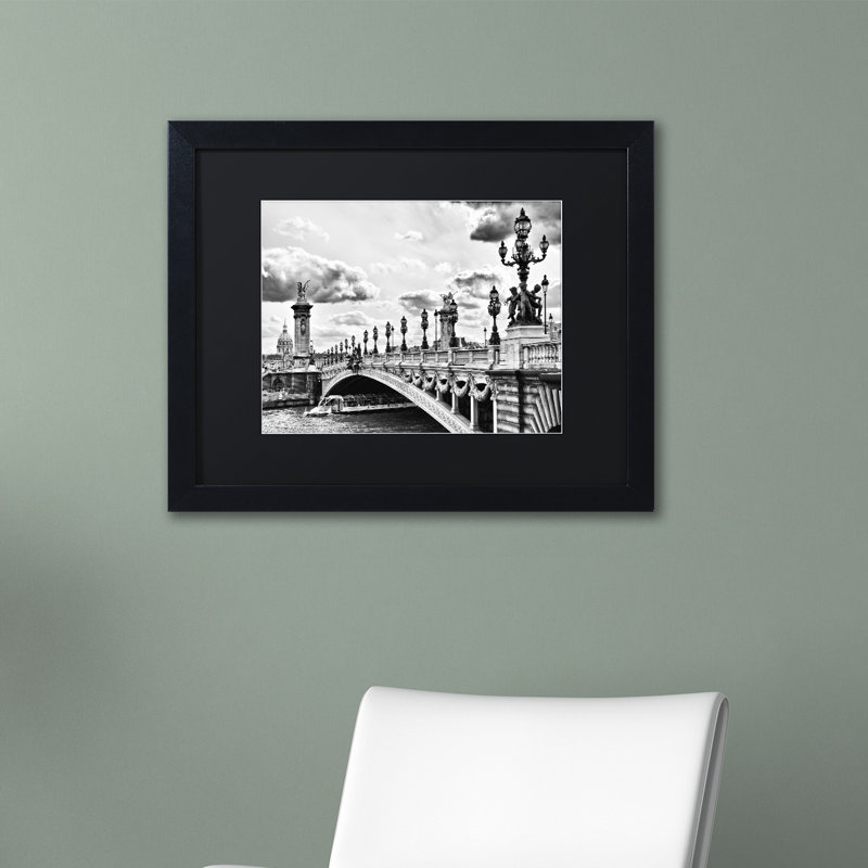 « alexandre iii paris ii », reproduction de photo sur cadre, H 16 po x l 17,25 po x P 0,5 po, Noir