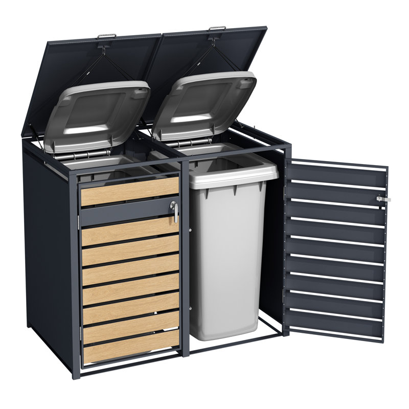 Brazel Metal Double Bin Store