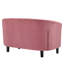 Causeuse en velours argenté Orchid Greta-806005904